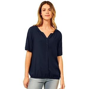 Cecil B343262 Damesblouse met korte mouwen (1 stuk), Donkerblauw