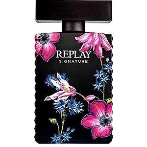 Replay Signature For Woman Eau de Parfum - Frisse en elegante damesgeur, opvallende geur van de familie Cyprus - Bloemen, 30 ml fles