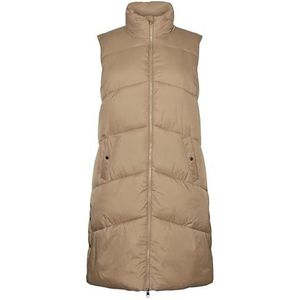 VERO MODA CURVE Gilet matelassé femme, Œil de tigre., 48