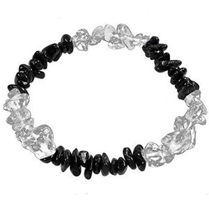 Lebensquelle Plus Bergkristal zwarte toermalijn armband | Beschermende armband | Hoogwaardige edelsteen armband, 17 centimeter, halfedelsteen, bergkristal, zwarte toermalijn, Edelsteen, Bergkristal,