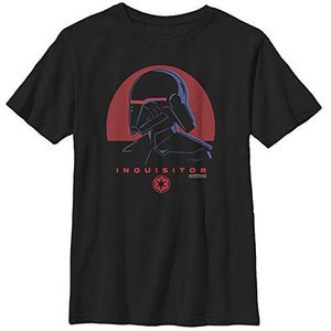 Star Wars Jedi T-shirt vallen Order Inquisitor Profiel Boys, Zwart, XS, zwart.