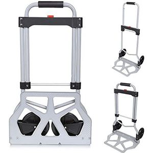 Voluker transportwagen,Opvouwbare trolley,2 rubberen wielen,Handwagen,Maximale belasting 100KG