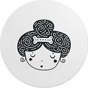 Questo Casa, Ronde muismat met antislip onderkant voor kantoor en thuis, diameter 22 cm