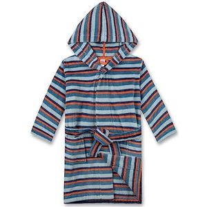 Sanetta Kleurrijke gestreepte badjas voor jongens | Hoogwaardige badjas voor jongens met capuchon en riem. Badjas in maat, Blauw
