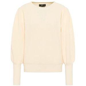 nelice Women's 11025489-NE01 Pull en tricot pour femme Blanc Taille M/L, Blanc cassé, M-L