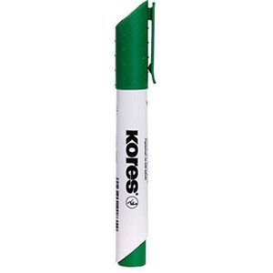 Kores - K-marker XW1: groene whiteboard-marker met ronde punt, droog afwisbaar, geurarme inkt, school- en kantoorbenodigdheden, enkele verpakking