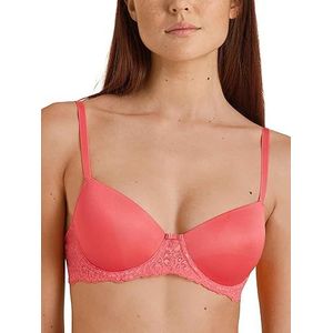 Calida Sensual Secrets onderhemd voor dames van zeer transparante viscose, Roze (roze porselein)