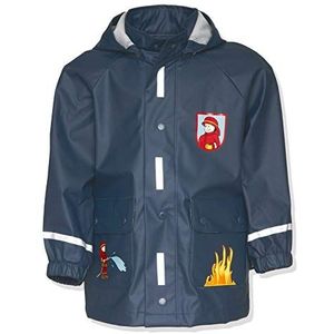 Playshoes Regenjas voor jongens, brandweerjas, blauw (origineel), 104, Blauw