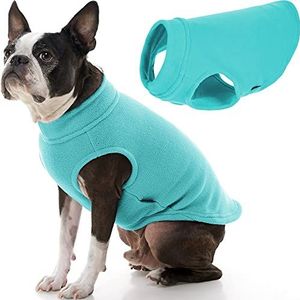 Gooby Hondenfleece vest – munt – maat L – warme fleece trui voor honden, winterkleding voor kleine honden of meisjes, voor kleine tot grote honden