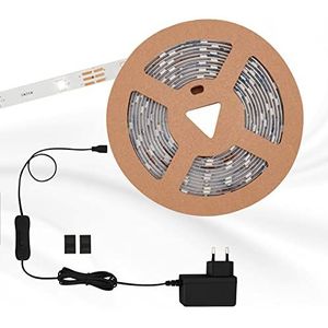 Briloner Leuchten Lichtstrip met 90 LED's met schakelaar en 1,8 m kabel, 10 W, 2260-090p, wit, 300 x 80 x 0,5 cm