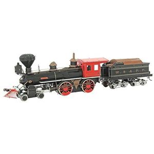 Metal Earth Puzzel 3D Locomotief 4-4-0. Puzzel van metaal, voertuigmodellen voor volwassenen, uitdagingsniveau 18 x 3,2 x 4,2 cm