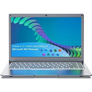 jumper Laptop met Microsoft Office 365 4 GB RAM 64 GB eMMC 13,3 inch FHD computer PC (Intel Celeron, Windows 10, dual-band wifi, USB 3.0) ondersteunt 256 GB TF-kaart en een