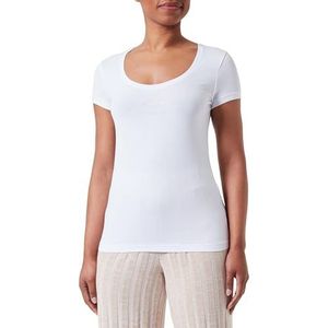 Emporio Armani Studs Stretch Cotton Loungewear T-shirt pour femme, blanc, XS
