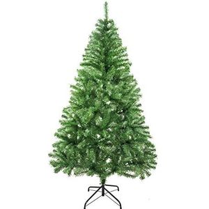 Reliëf Kunstkerstboom Bladvormig, 120-210 cm, Bomen C/Metalen standaard (groene glans, 150 cm, 293 takjes)