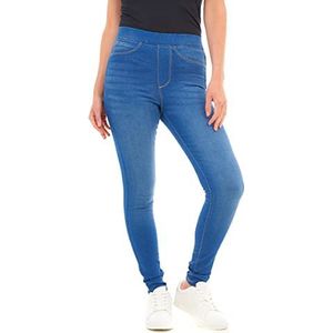 M17 Damesjeans, klassieke nauwsluitende pasvorm, informeel, katoen, met zakken, Lichtblauw