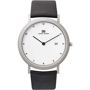 Danish Design - 3316313 - herenhorloge - kwarts analoog - armband van zwart leer