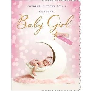 Avant Garde Studios Carte bébé fille – 20,3 x 15,2 cm
