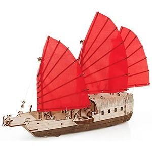 EWA Eco-Wood-Art - 3D-houten puzzel voor jongeren en volwassenen - DJONG - DIY bouwen, zelfmontage, geen lijm nodig - 246 stuks