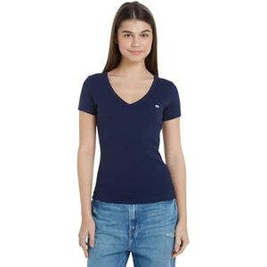 Tommy Jeans Tops en tricot S/S pour femme, Bleu marine foncé, L