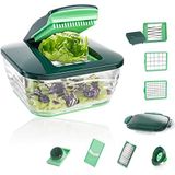 Genius Nicer Dicer Chef Fruitsnijder, groentesnijder, uiensnijder, groentesnijder, groentesnijder, mandoline, groen