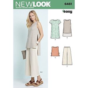 New Look Naaipatroon 6461 van jurken, tuniek, top en korte broek, wit