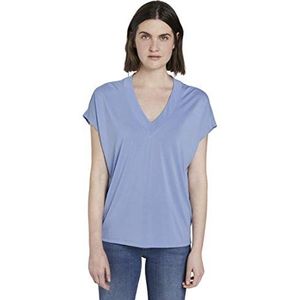 TOM TAILOR Basic damesshirt, Blauw (12819 - Parijs Blauw)