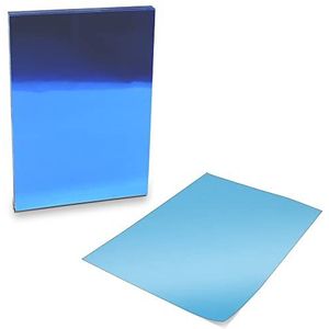 PVC omslag, 200 micrometer, transparant, blauw, A4, 216 x 303 mm, 100 stuks