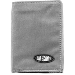 Big Skinny Heren Tri-Fold Slim Wallet, houdt tot 25 kaarten, grafiet