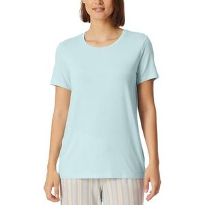 Schiesser Dames nachthemd met korte mouwen modal mix + casual pyjama top, mint_182106, 48, mint_182106, 48, Mint_182106, 48