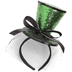 Widmann haarband mini hoed top groen één maat