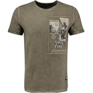 KEYLARGO MT KLWHEELS T-shirt rond pour homme, Vert mil, S