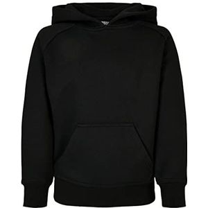 Urban Classics Boys Blank Hoodie Jongens Sweatshirt met capuchon, zwart.