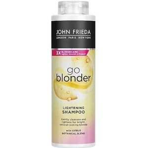 John Frieda Sheer Blonde Go Blonder Lightening Shampoo voor Blond Haar - 500 Milliliter - Licht Blonde Haren Geleidelijk Op