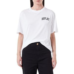 Replay T- Shirt Femme, 001 Blanc., M