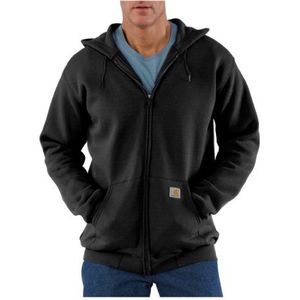 Carhartt Loose Fit Midweight Full Zip Sweatshirt voor heren (1 stuk), zwart.