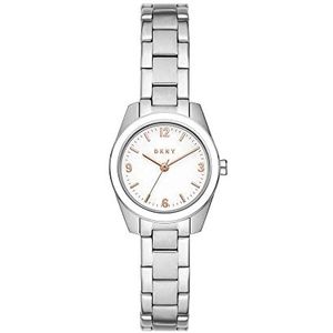 DKNY Soho Drie dameshorloge roestvrij staal 26 mm, zilver., One Size, armband