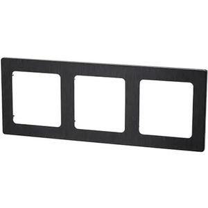 Wandplaat van aluminium, zwart, 1-voudig, rond