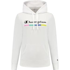 Champion Legacy Graphic Shop W-Powerblend Terry Hoodie voor dames, Wit.