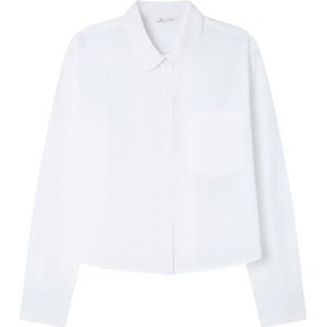 Springfield 3.g.m. Camisa Crop Popelin dameshemd, Standaard wit, 44