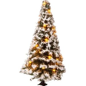 Noch - Kerstboom met 20 besneeuwde LED's, 8 cm, 22120, kleurrijk