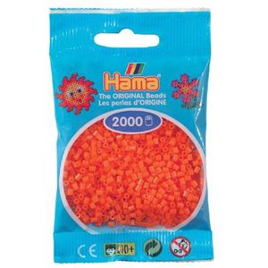 Hama - 501 – 04 – zak met 2000 mini-kralen – (kleine parels Ø 2,5 mm) – oranje