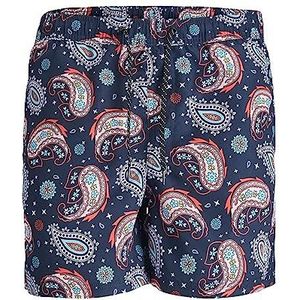 JACK & JONES Jpstfiji Jjswim Paisley Zwemshorts voor heren, marineblauw blazer