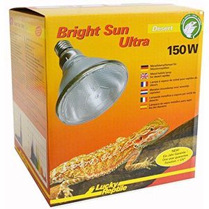 Lucky Reptile Bright Sun Ultra Desert Metalen damplamp voor E27-fittingen, 150 W, daglicht voor grote terraria, warmtelamp met UVA- en UVB-straling, uv-lamp, voor woestijnreptielen