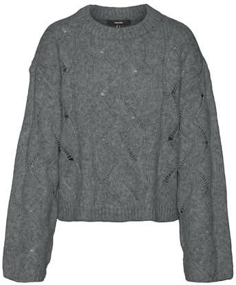 VERO MODA Vmlina Ls gebreide damestrui met ronde hals, Groene balsem, M