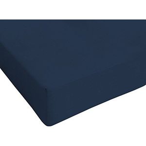 Max color Bedlaken, 25 cm, donkerblauw, klein tweepersoonsbed