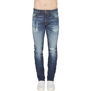 Armani Exchange Slim jeans voor heren met logo op de achterkant, Blauw
