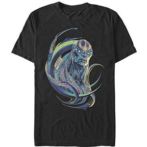 Marvel The Eternals-Kro Colors Organic T-shirt met korte mouwen, zwart, M, SCHWARZ