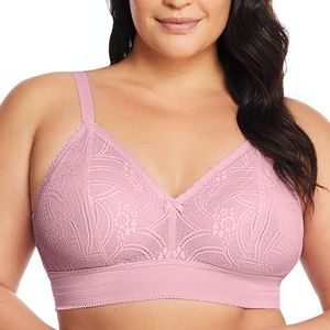 Glamorise Luxe bralette van kant zonder beugel #7012 Damesbeha met volledige bedekking (pak van 1), Mauve