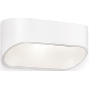 LED wandlamp ingebouwde lichtbron LED 5W = 40W warm wit 25000 LED geschikt voor alle binnenruimtes IP20 metalen wandspot LIZZIE wit