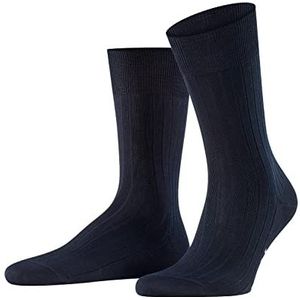 FALKE Milano sokken, katoen, blauw (Dark Navy 6370), 45-46, (1 paar), blauw (Dark Navy 6370)